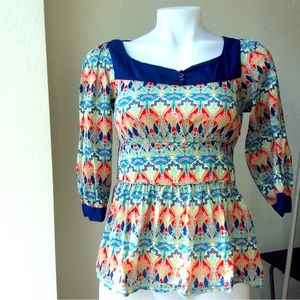 Anthropologie Kaleidoscope Blouse sz S